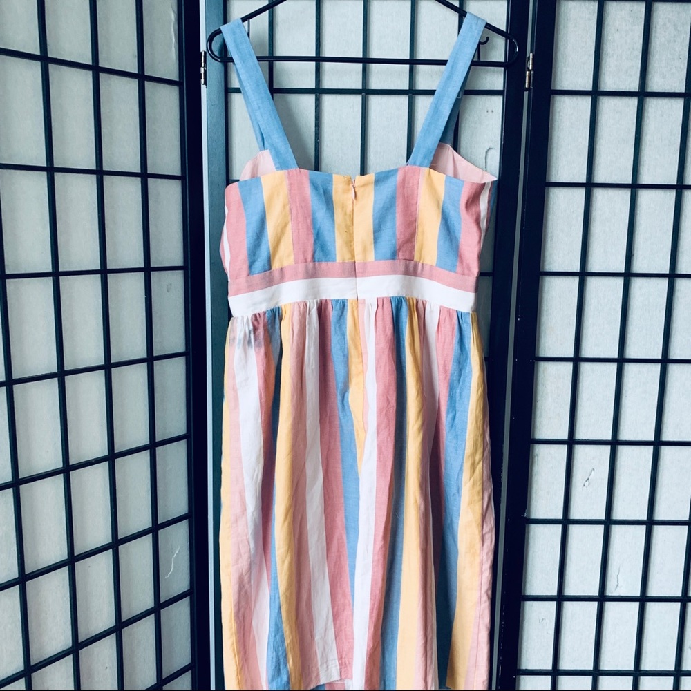 Madewell Tie-Front cutout Dress sherbet pink sz 6 - Picture 5 of 8